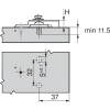 Prowadnik Blum  194K6100E modul do lodówki wys.0mm expando (z kołeczkami)
